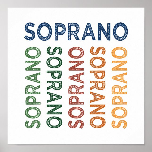 Poster Soprano coloré (Devant)