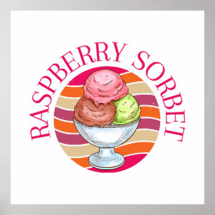 Poster Sorbet de framboise