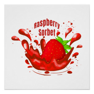 Poster Sorbet de framboise