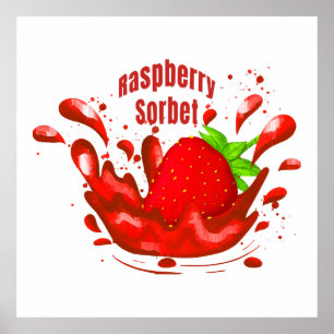 Poster Sorbet de framboise