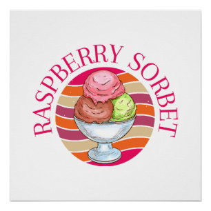 Poster Sorbet framboise