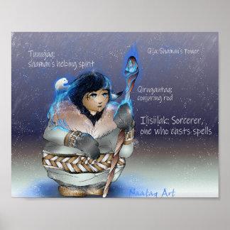 Poster Sorcier inupiaq avec vocab