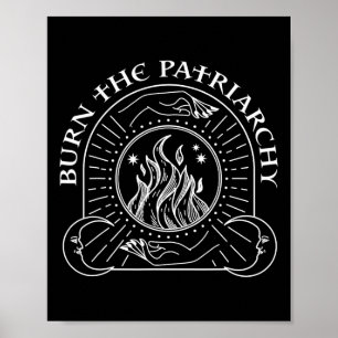 Poster Sorcière brûler le patriarcat Halloween les droits