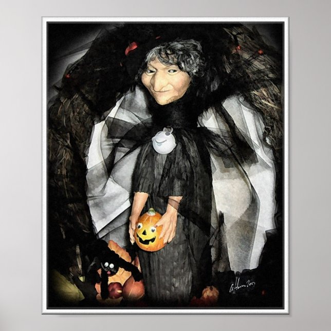 Poster Sorcière de Halloween (Devant)