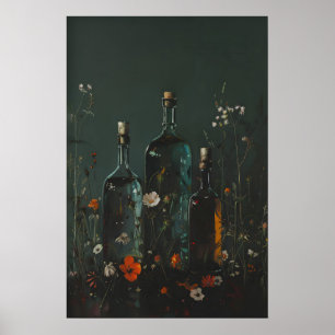 Poster Sorcière de l'Apothicaire Botanique Sombre Tinctur