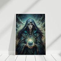 Sorcière de lune foncée - Cristal Vision Wall Art