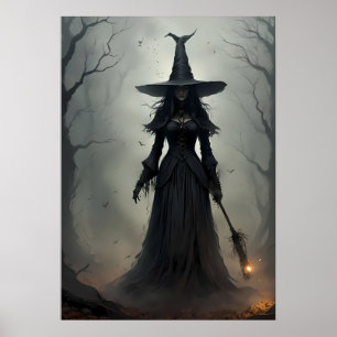 Poster Sorcière énigmatique dans une forêt sombre, Eerie