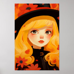 Poster Sorcière mignonne