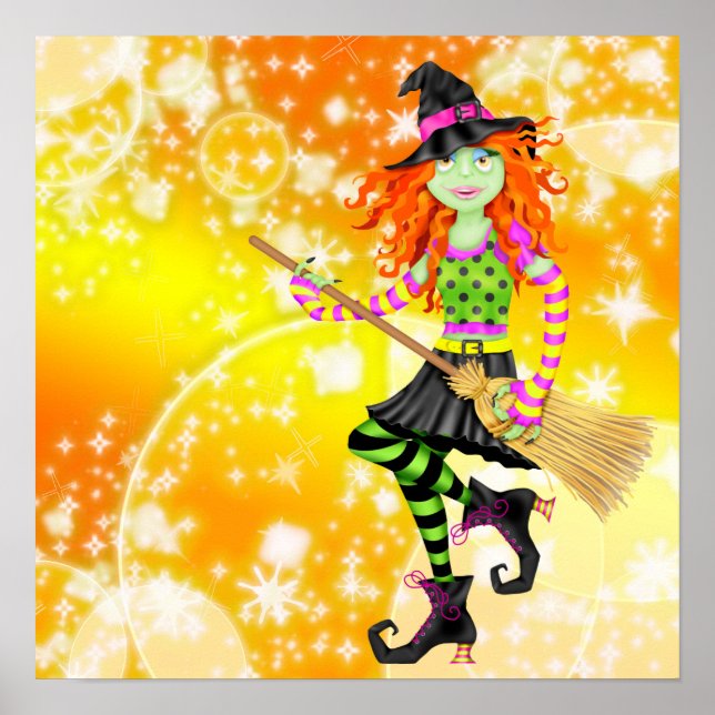 Poster Sorcière Rockin' Halloween - SRF (Devant)