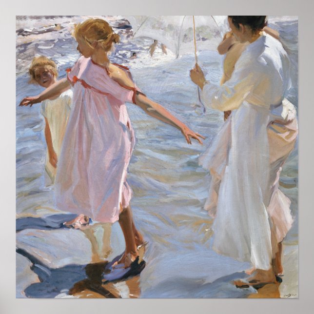 Poster Sorolla - Temps Pour Un Bain, Valence (Devant)