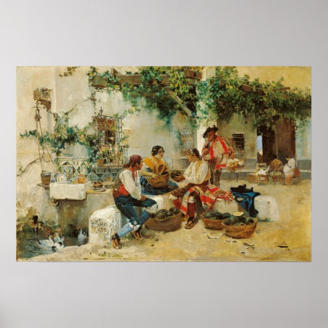 Poster Sorolla - Vendre des melons (Devant)