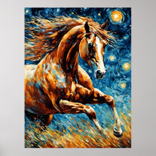 Poster Sorrel Horse Galloping