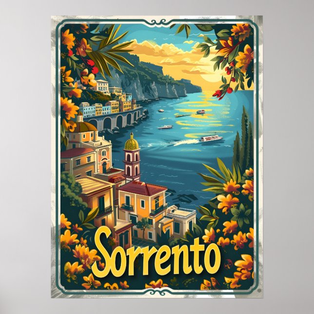 Poster Sorrento Vintage (Devant)