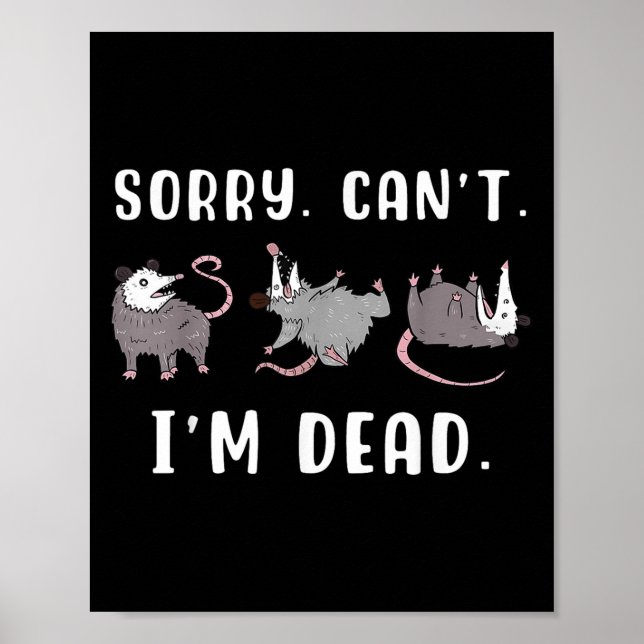 Poster Sorry Can't I'm Dead Ssum Character Playing Dead O (Devant)