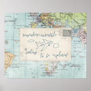 Poster Sortez et explorez le devis et la carte