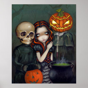 Poster Sortie de la fiche ou traitement de l'halloween Ar