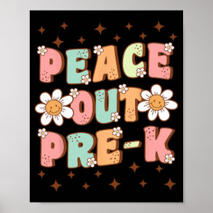 Poster Sortie Pré-k Mignonne Dernière Journée De La Prima