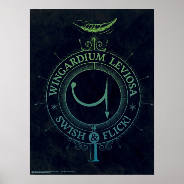 Poster Sortilège Harry Potter | Graphique Wingardium Levi (Devant)