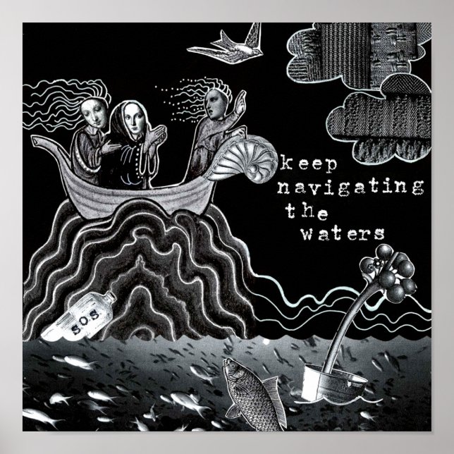 Poster SOS Continuer à naviguer dans les eaux (Devant)