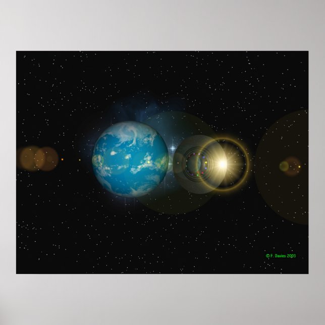 Poster Soucoupe Posée Avec La Terre (Devant)