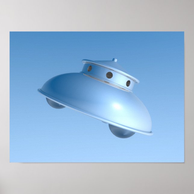 Poster Soucoupe volante classique (Devant)