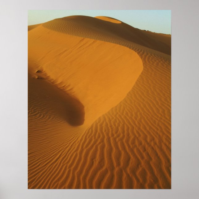 Poster Soudan, Nord (Nubie), dunes dans le désert (Devant)