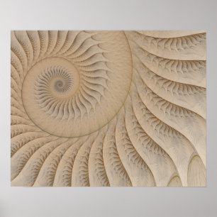 Poster Soudure Tan Abstraite spirale