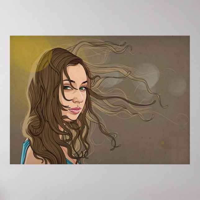 Poster soufflant dans le vent (Devant)