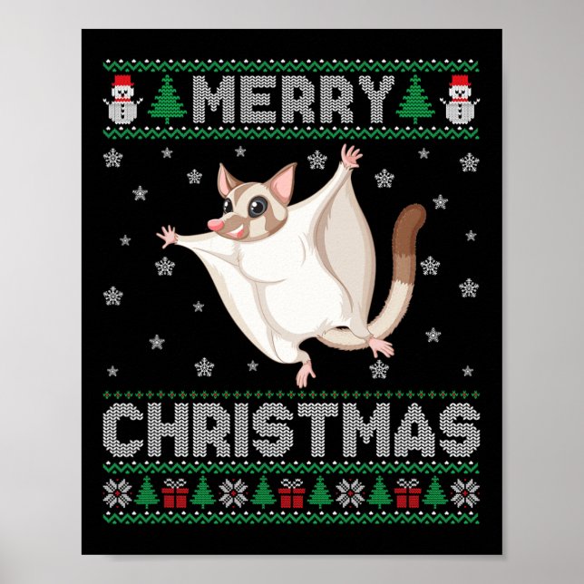Poster Sougar Glider Animal Hommes Femmes Enfants Vilain  (Devant)