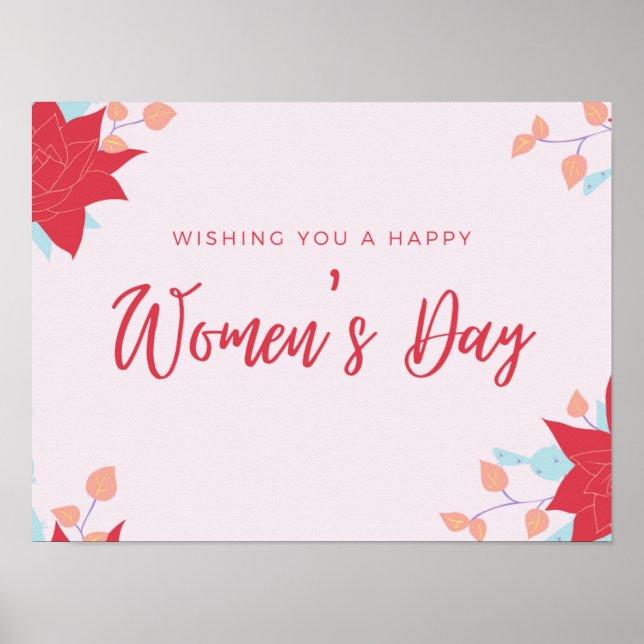 Poster Souhaitez rose fête des femmes heureuse (Devant)