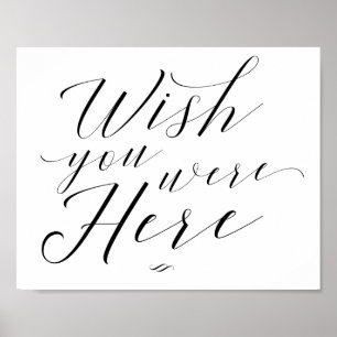 Poster Souhaitez-Vous Été Ici Calligraphie Signal Mémoria