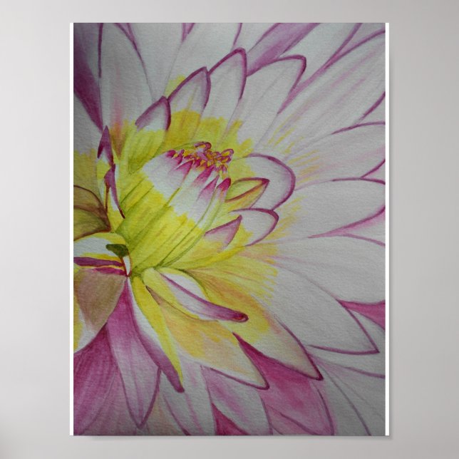 Poster Soul Food Dahlia Aquarelle (Devant)