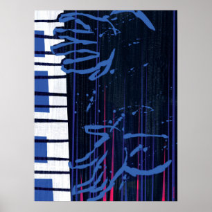 Poster Soul   Jazz Piano Editorial Art