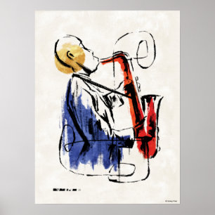 Poster Soul Lecteur Saxophone Art éditorial