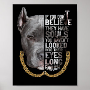 Poster Soul Pitbull I Love Pitbull Amoureux des chiens
