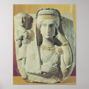 Poster Soulagement funéraire avec un chiffre femelle