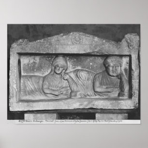 Poster Soulagement funéraire d'un couple, de Palmyra, la
