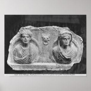 Poster Soulagement funéraire d'un couple, de Palmyra, la