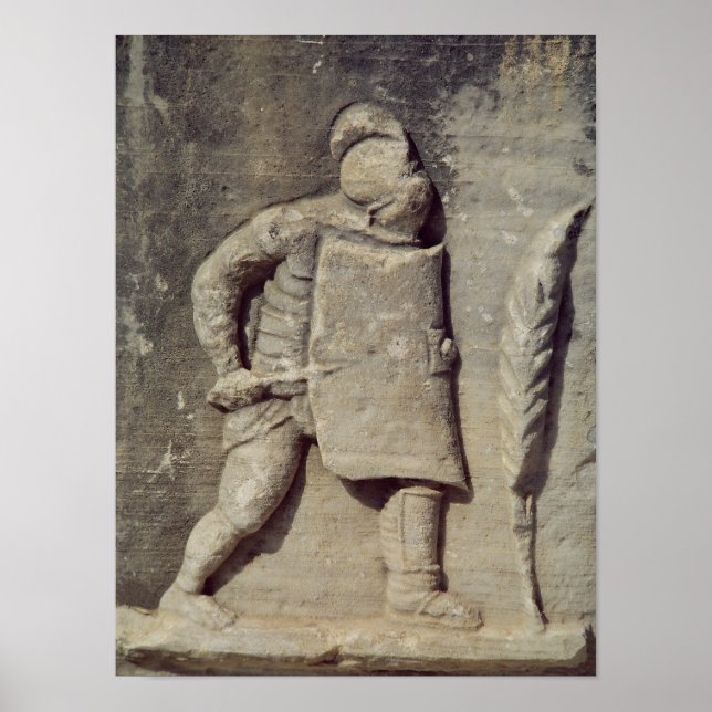 Poster Soulagement représentant un soldat romain (Devant)