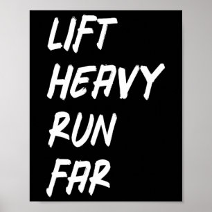Poster Soulever lourd courir loin Sport hybride Fitness C