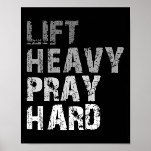 Poster Soulever Lourd Priez Dur Motivation Exercice Faith