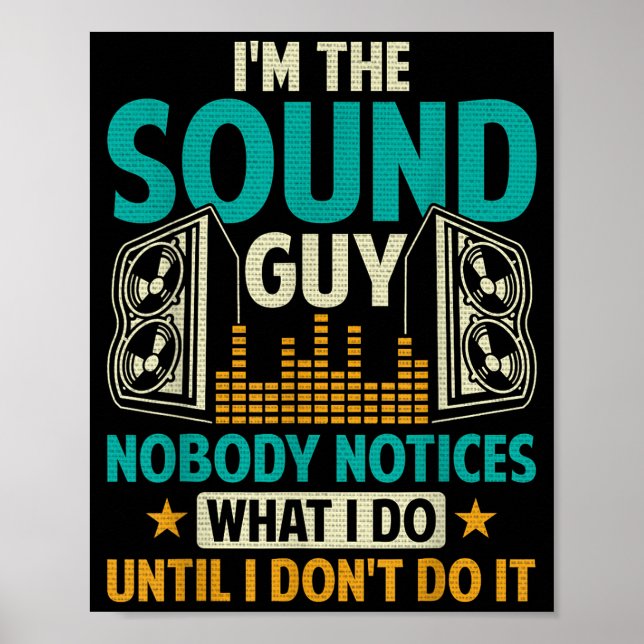 Poster Sound Engineer Tech Husband Dad Funny Dj Disc Jock (Devant)