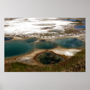 Poster Sources chaudes bleues Yellowstone