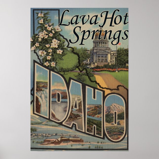 Poster Sources Chaudes De Lave, Idaho - Grandes Scènes De (Devant)
