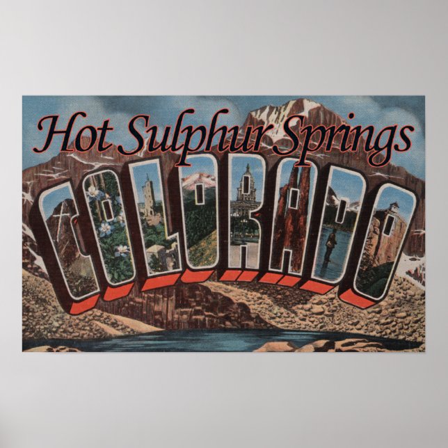 Poster Sources de soufre chaudes, Colorado (Devant)