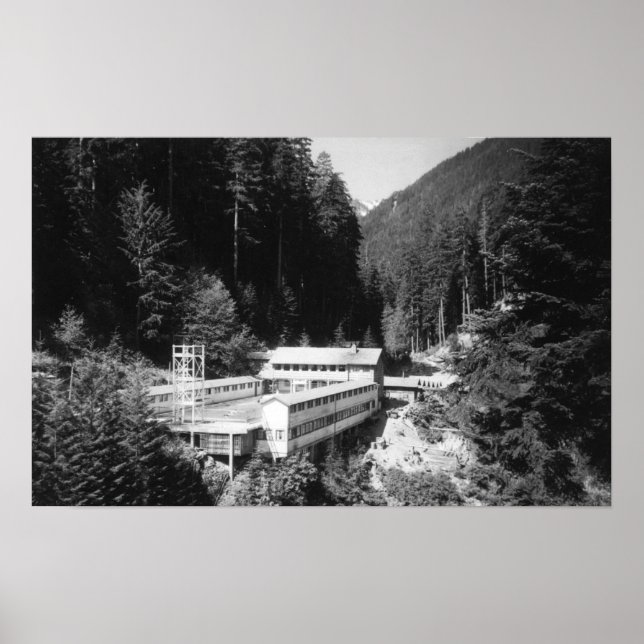 Poster Sources d'eau chaude olympiques, WA Lodge Voir la  (Devant)