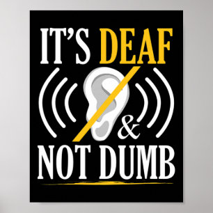 Poster Sourd Et Non Dumb Asl Sourd Langue Des Signes Sour