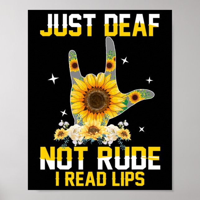 Poster Sourd Non Rude Audience Malentendante Sourde Sourd (Devant)