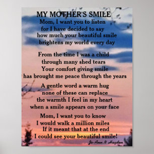 POSTER SOURIANT DE MA MÈRE