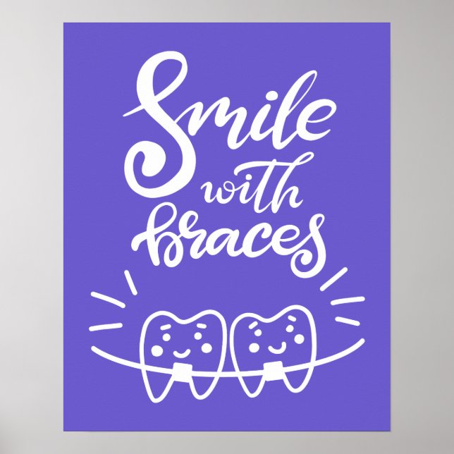 Poster Souriez Avec Des Bracelets | Dents souriants (Devant)